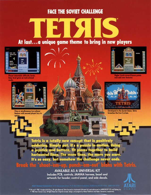 Portada de Tetris Arcade Atari