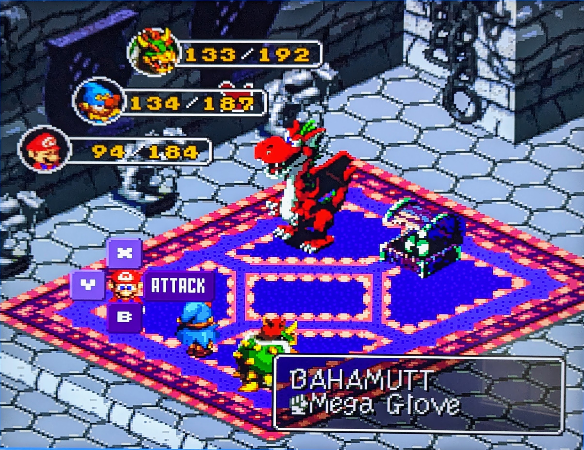 Captura de pantalla de Super Mario RPG en Super Nintendo