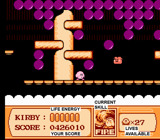 Captura de pantalla de Kirby's Adventure